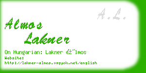 almos lakner business card
